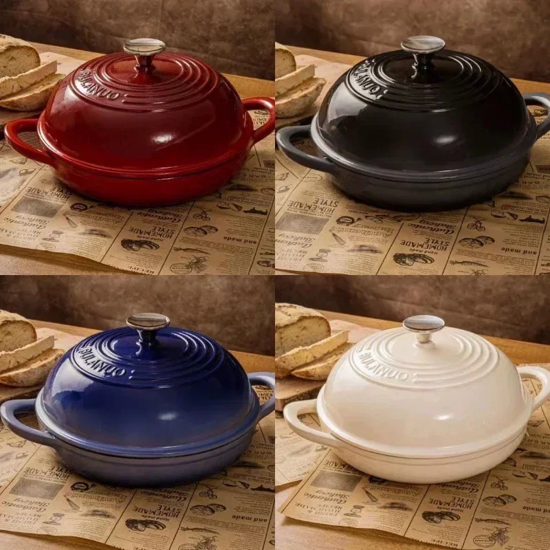 مقلاة خبز مصبوبة من الحديد الم - مراجعة Dutch Oven Enamel وسعره