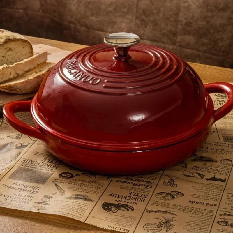 مقلاة خبز مصبوبة من الحديد الم - مراجعة Dutch Oven Enamel وسعره