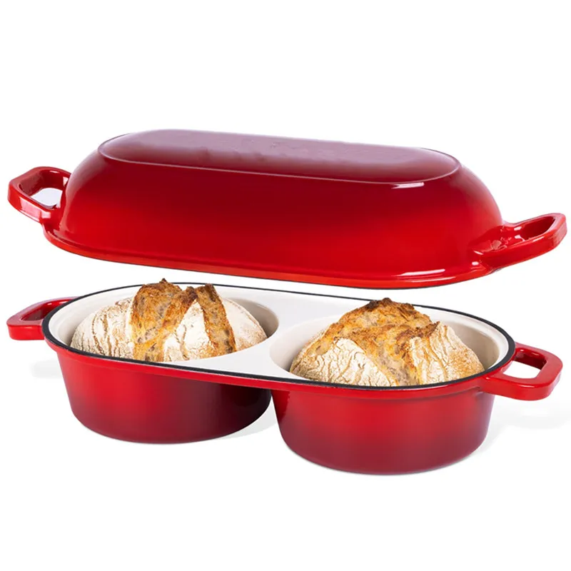 وعاء خبز هولندي مزدوج دائري من - مراجعة Dutch Oven Enamel وسعره