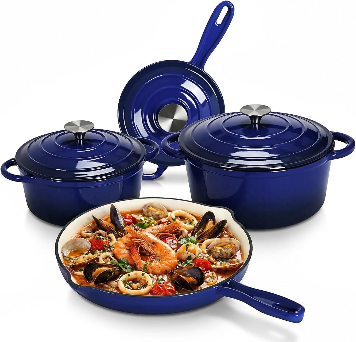 طقم أواني طهي من الحديد الزهر  - مراجعة Dutch Oven Enamel وسعره