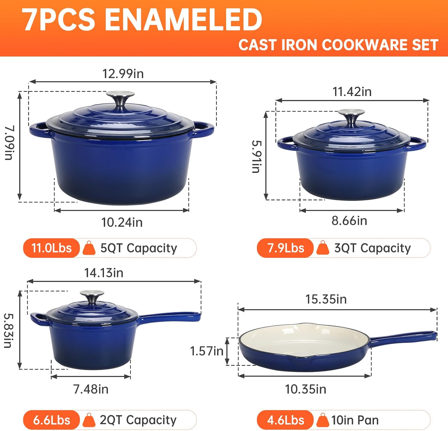 طقم أواني طهي من الحديد الزهر  - مراجعة Dutch Oven Enamel وسعره