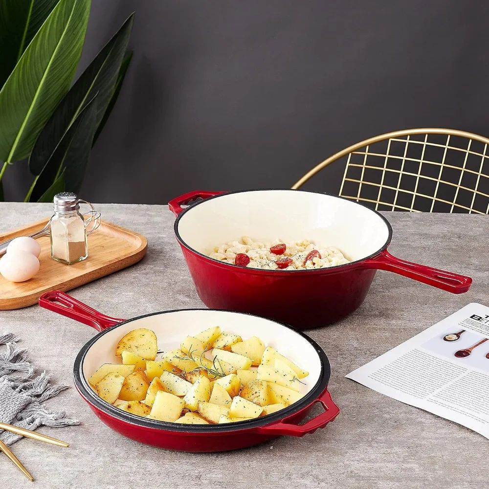 فرن حديدي مطلي بالمينا 2 في 1  - مراجعة Dutch Oven Enamel وسعره