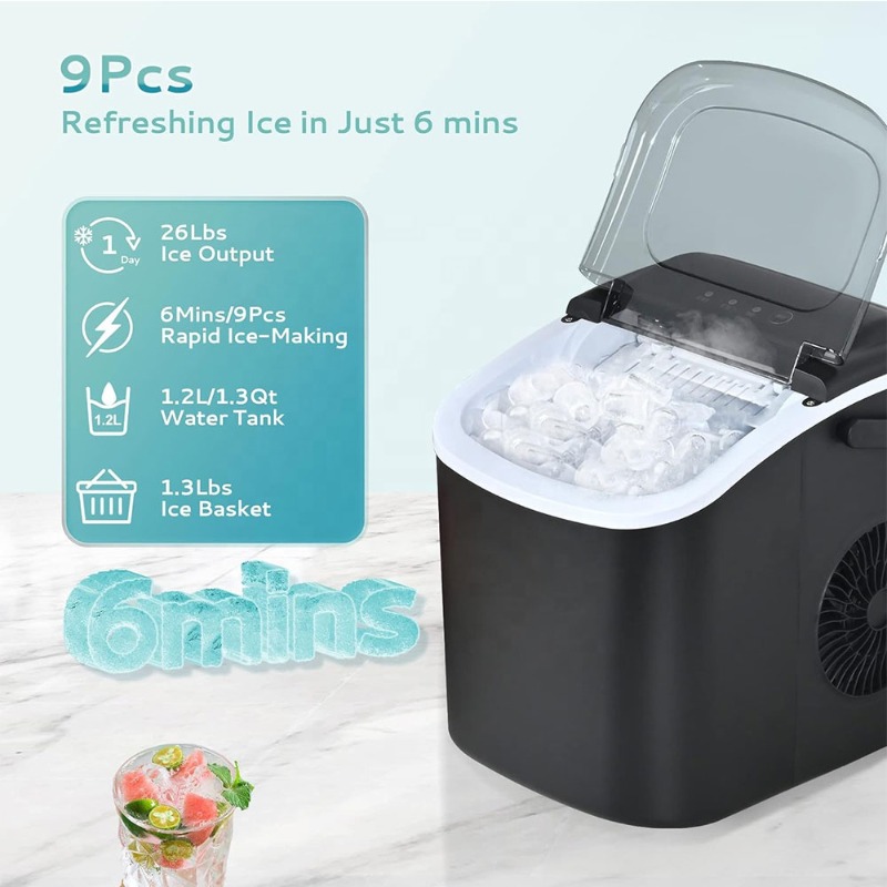 ماكينة صنع الثلج المحمولة للاس - مراجعة Home Cooking Appliances وسعره